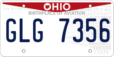 OH license plate GLG7356