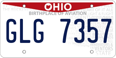 OH license plate GLG7357