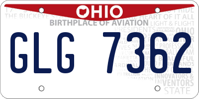 OH license plate GLG7362
