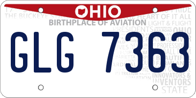 OH license plate GLG7363