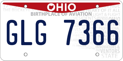 OH license plate GLG7366