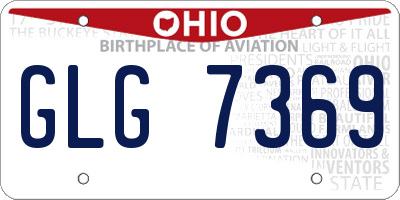 OH license plate GLG7369