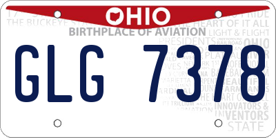 OH license plate GLG7378