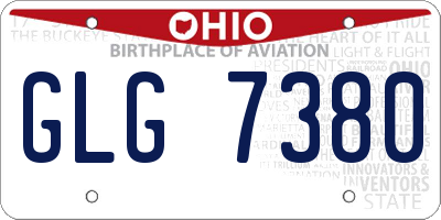OH license plate GLG7380