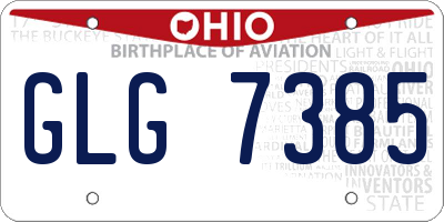 OH license plate GLG7385