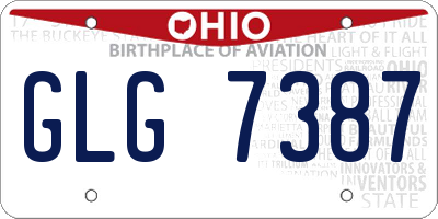 OH license plate GLG7387