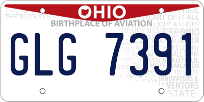 OH license plate GLG7391