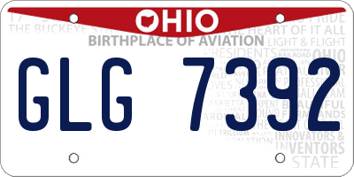 OH license plate GLG7392