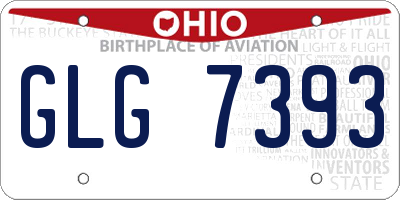 OH license plate GLG7393