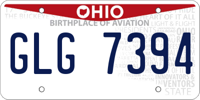 OH license plate GLG7394