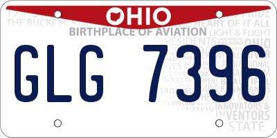 OH license plate GLG7396