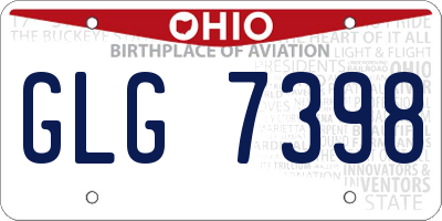 OH license plate GLG7398
