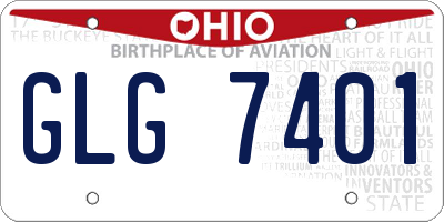 OH license plate GLG7401