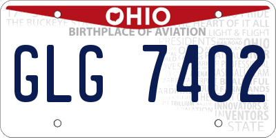 OH license plate GLG7402
