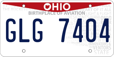 OH license plate GLG7404