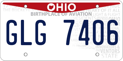 OH license plate GLG7406