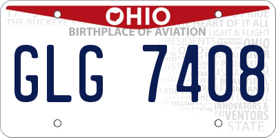 OH license plate GLG7408