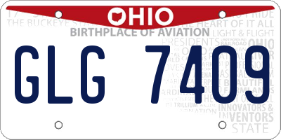 OH license plate GLG7409
