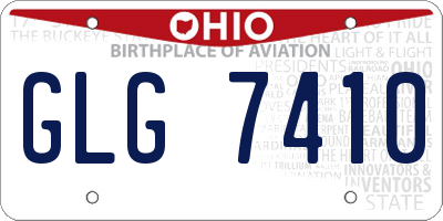 OH license plate GLG7410
