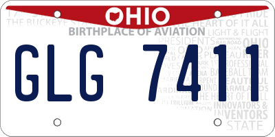 OH license plate GLG7411