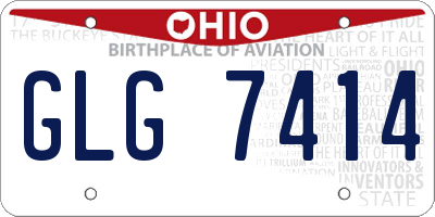 OH license plate GLG7414
