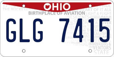 OH license plate GLG7415
