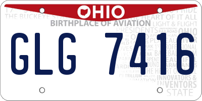 OH license plate GLG7416