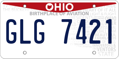 OH license plate GLG7421