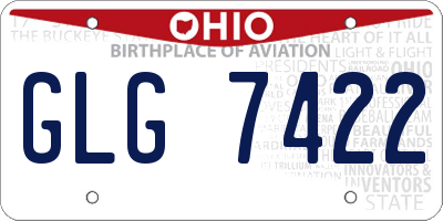 OH license plate GLG7422