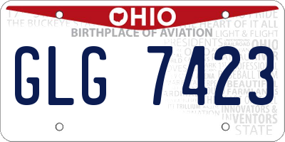 OH license plate GLG7423