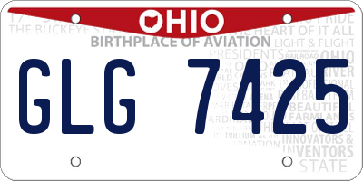 OH license plate GLG7425