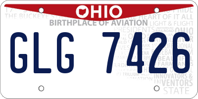 OH license plate GLG7426