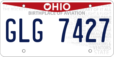 OH license plate GLG7427