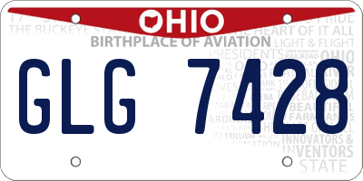 OH license plate GLG7428