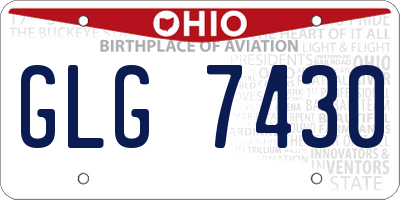 OH license plate GLG7430