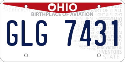 OH license plate GLG7431