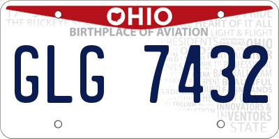 OH license plate GLG7432