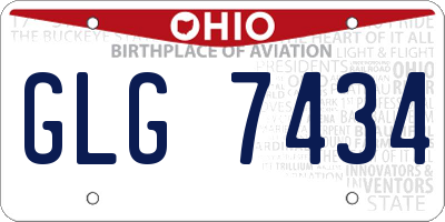 OH license plate GLG7434