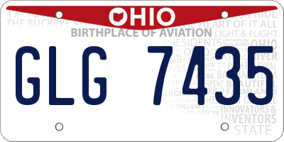 OH license plate GLG7435