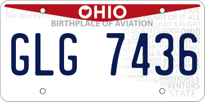 OH license plate GLG7436