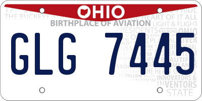OH license plate GLG7445