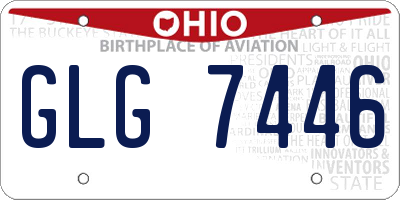 OH license plate GLG7446