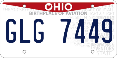 OH license plate GLG7449