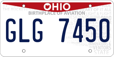 OH license plate GLG7450