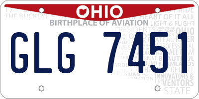 OH license plate GLG7451