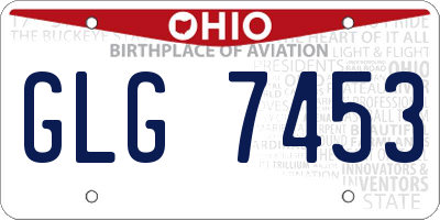 OH license plate GLG7453