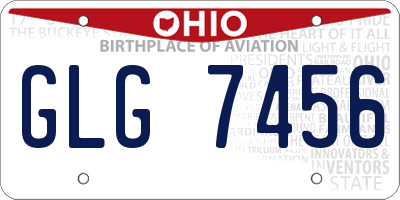 OH license plate GLG7456