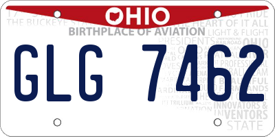 OH license plate GLG7462