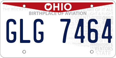 OH license plate GLG7464