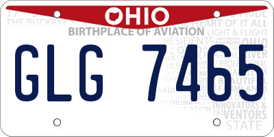 OH license plate GLG7465